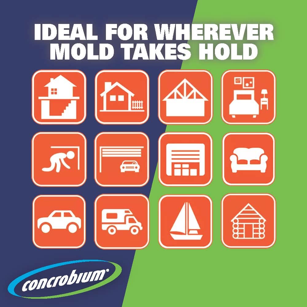 Concrobium Mold Control invisible antimicrobial barrier protects surfaces from future mold growth.