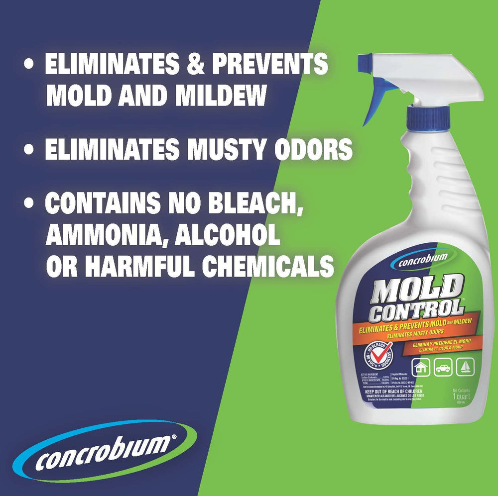 Concrobium Mold Control mold-spore crush action helps remove mold at its source.