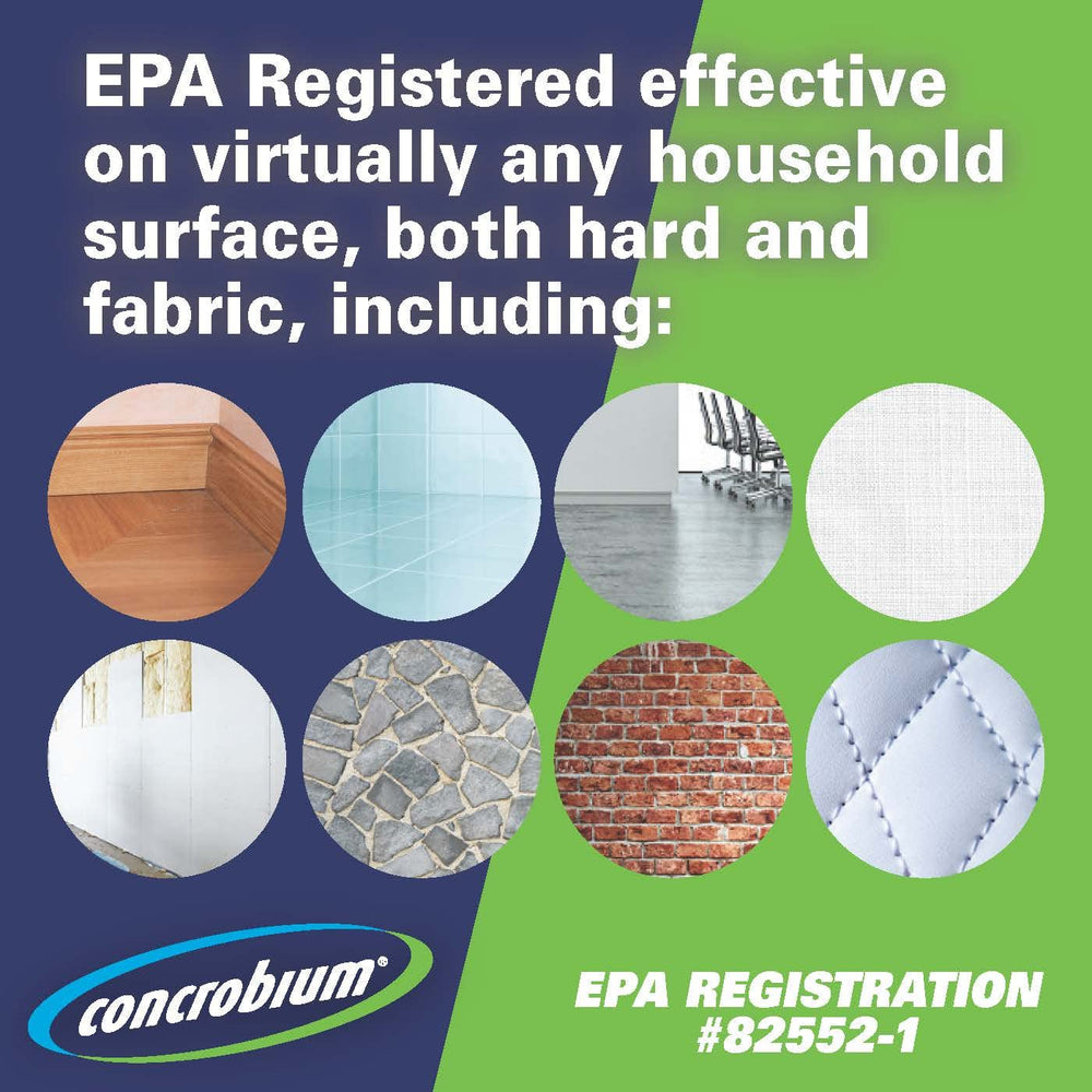Concrobium Mold Control safe on drywall, wood, fabric and other common materials.