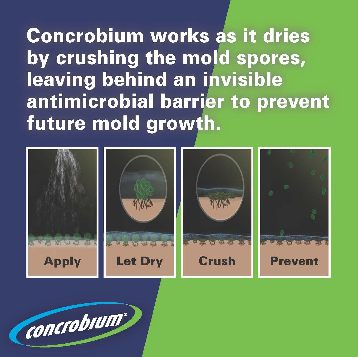 Concrobium Mold Control surface treatment eliminates mold spores without harsh chemicals
