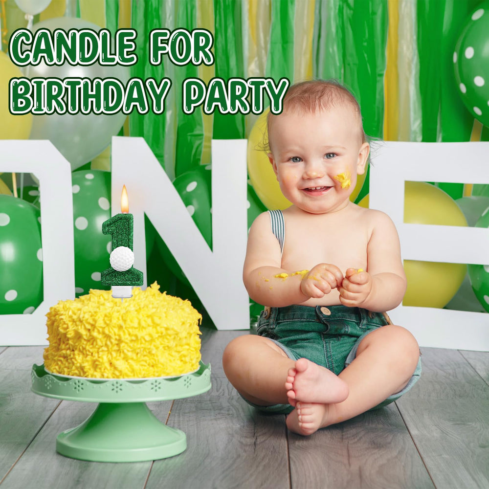 Conelist Golf 1 Candle on green decor enhancing party visuals