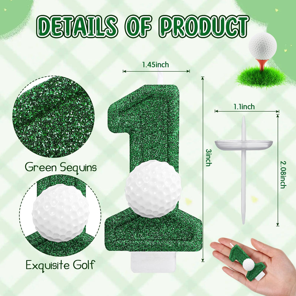 Conelist Golf 1 Candle packaging with adjustable pole for height customization on cake
