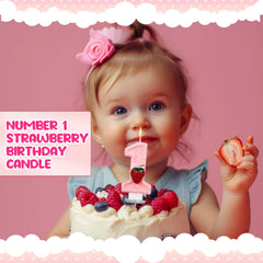 Conelist Strawberry 1 Candle includes holder for clean, steady placement