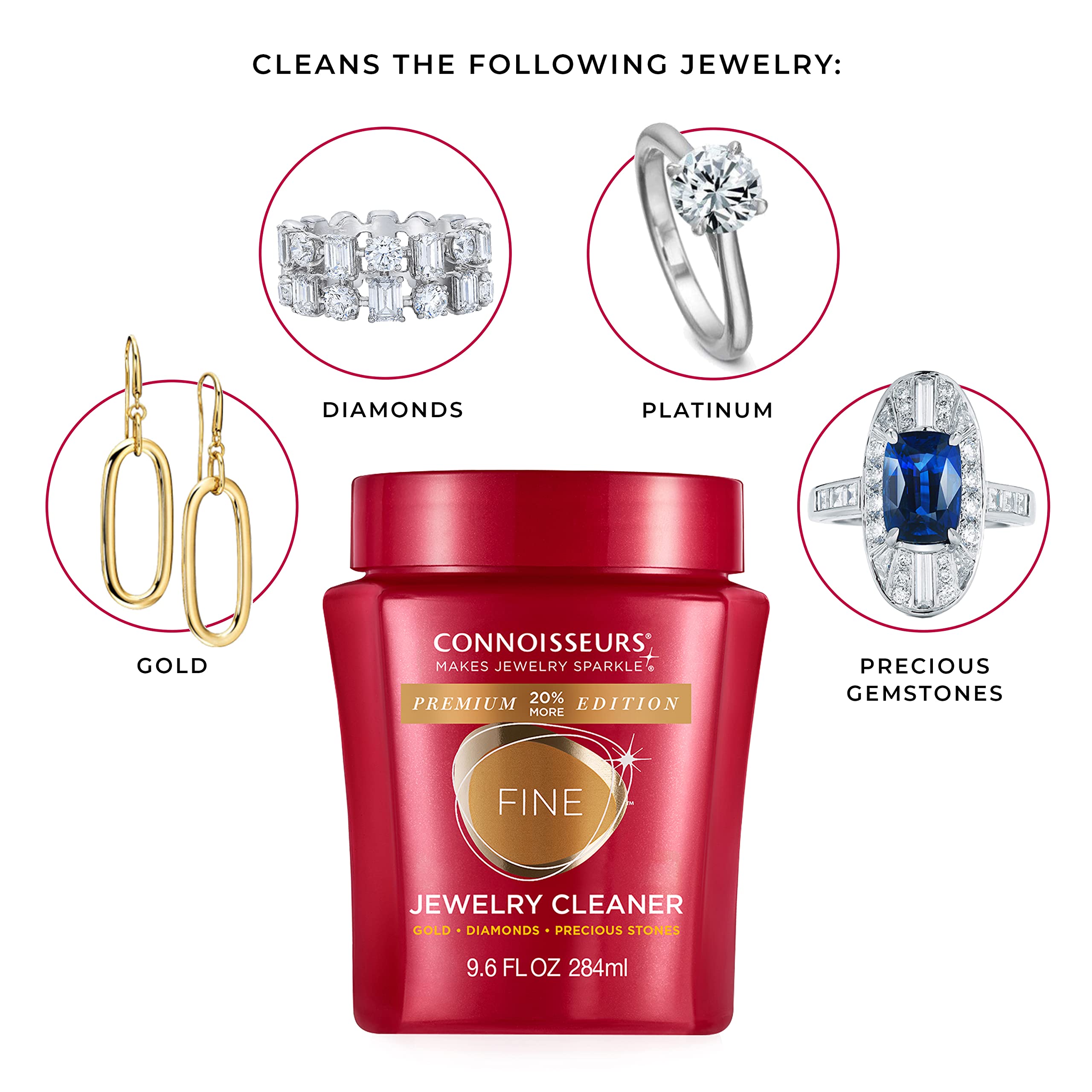 Connoisseurs Jewelry care routine visuals suggest effortless everyday brilliance.