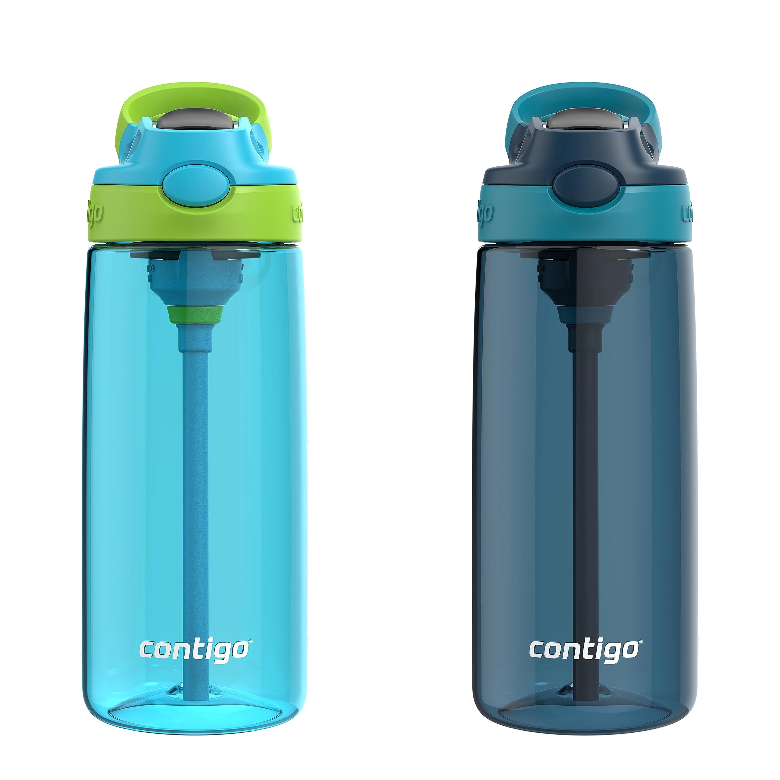 Contigo Aubrey 20oz bottle blue-raspberry with spill-proof lid for mess-free school days.