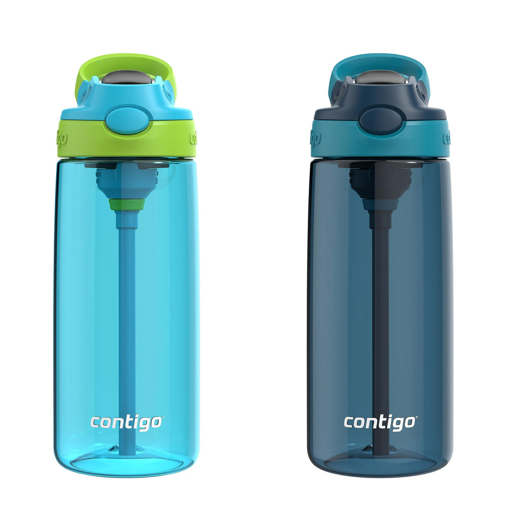 Contigo Aubrey 20oz bottle blue-raspberry with spill-proof lid for mess-free school days.