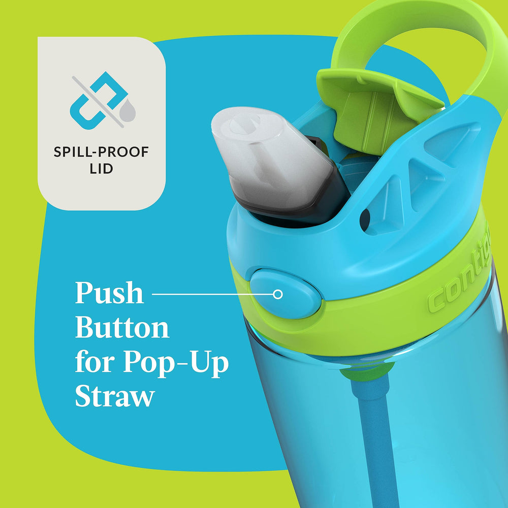 Contigo Aubrey 20oz bottle silicone straw retracted for clean, compact storage.