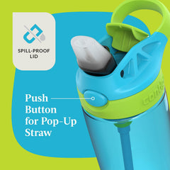 Contigo Aubrey 20oz bottle silicone straw retracted for clean, compact storage.