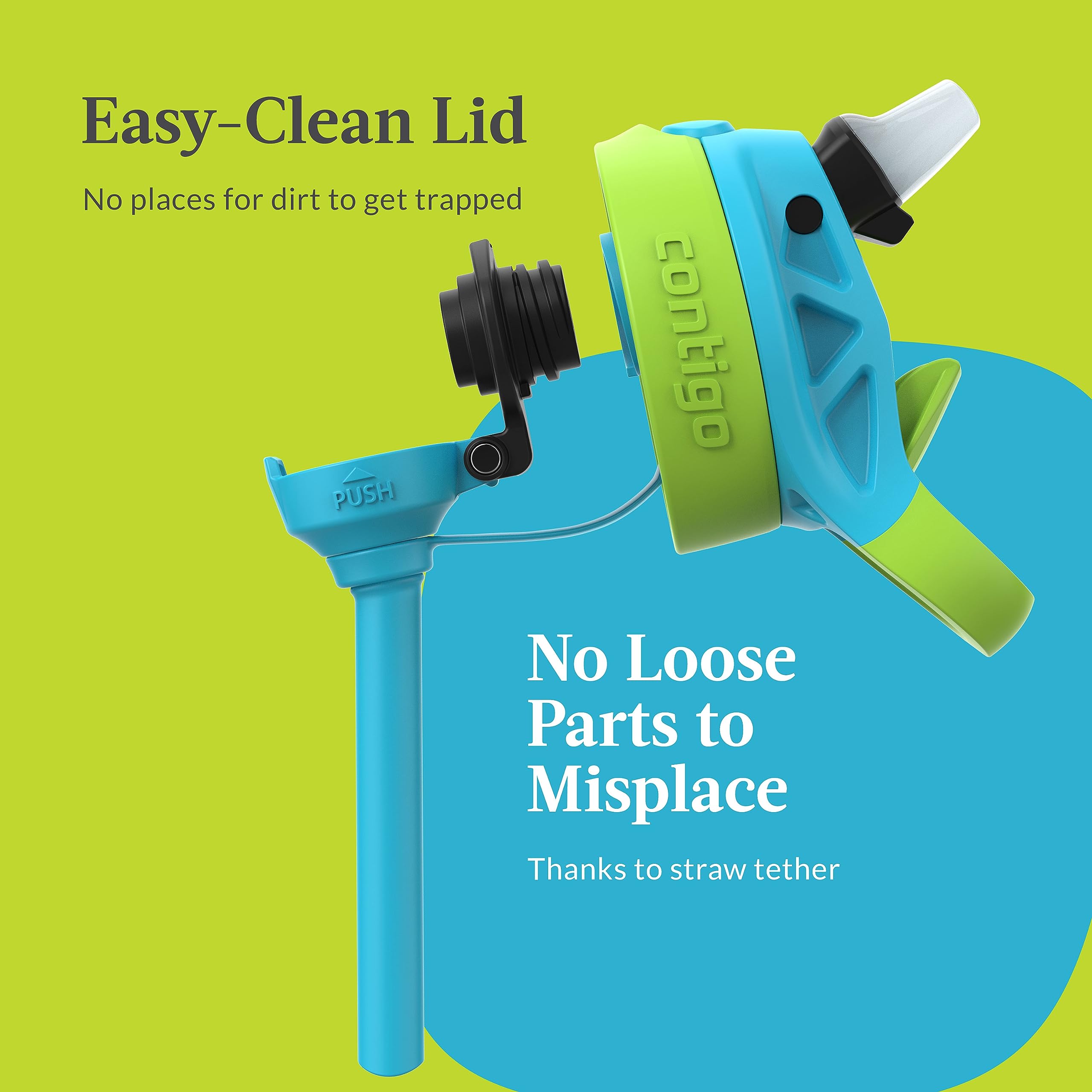 Lid hinge on Contigo Aubrey opens for thorough cleaning access
