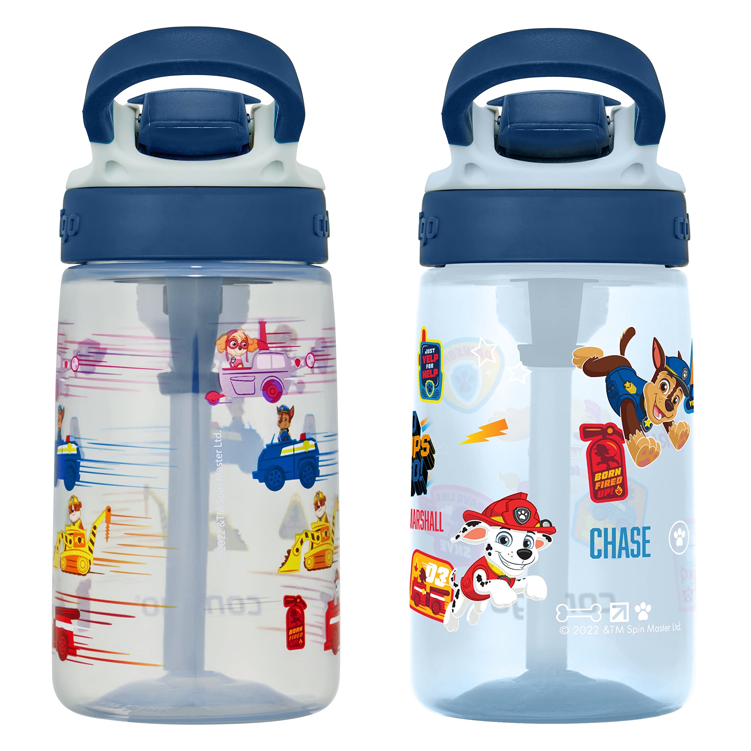Contigo Aubrey bottle back view shows sleek kid-friendly design