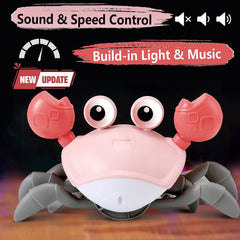 Control Future crab with obstacle sensor helps safe exploration during play