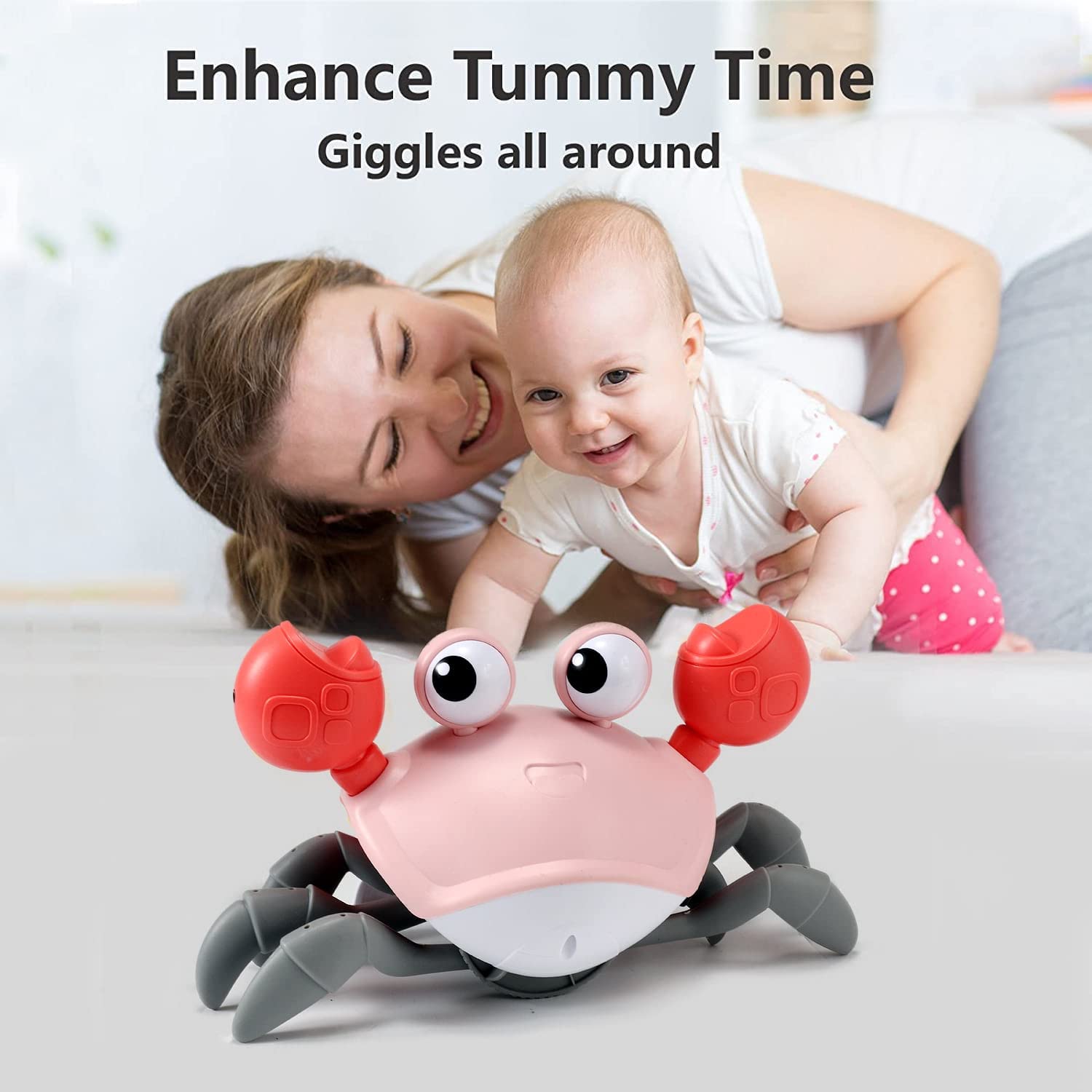 Control Future crab toy emits sounds and lights to enhance playtime