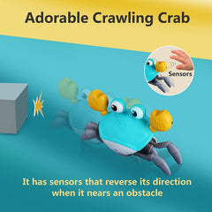 Control Future Crawling Crab Toy obstacle-sensor angle prevents being caught and fuels exploration