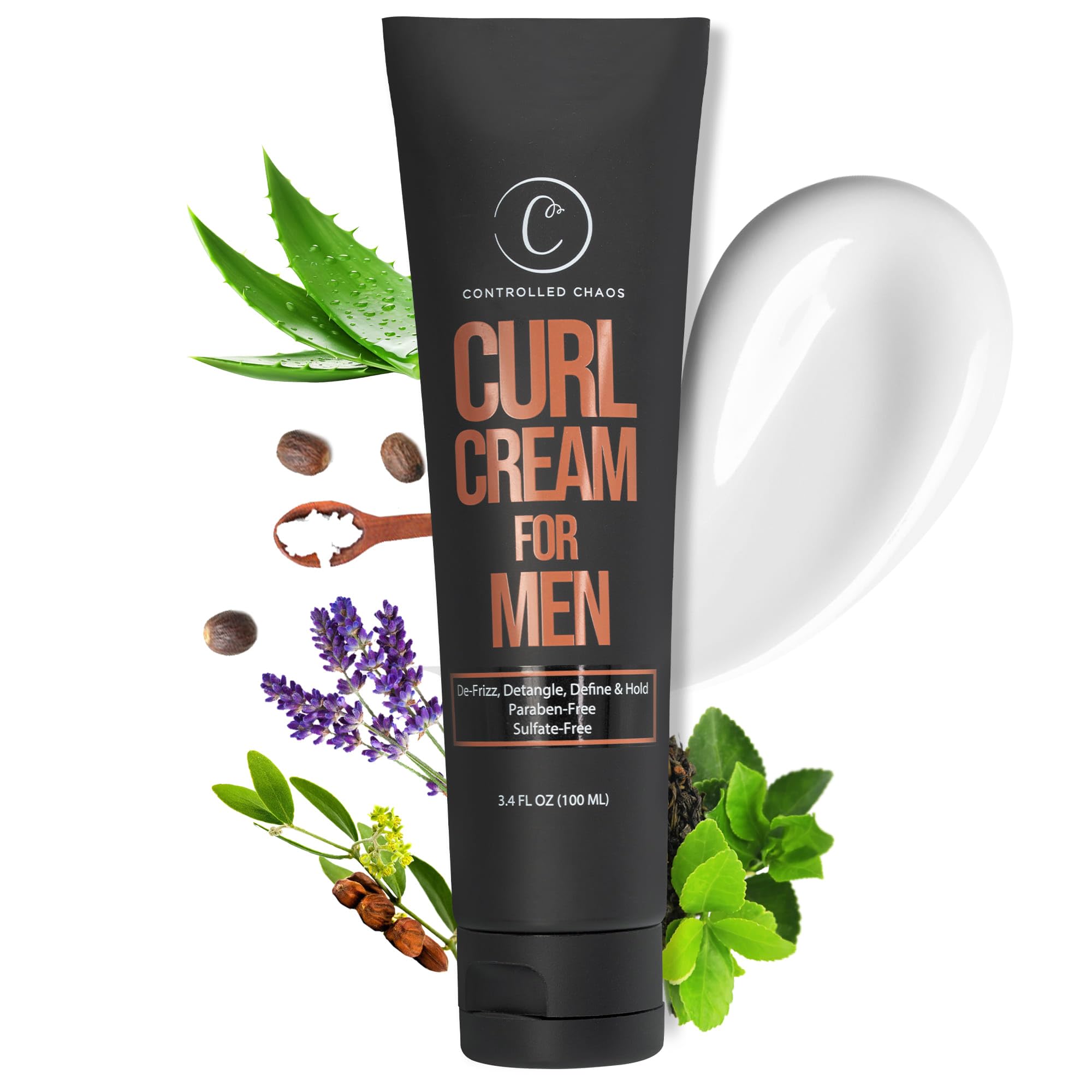 Controlled Chaos Curl Cream bottle for frizz-free, defined curls.