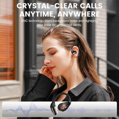 Conyat Open-Ear Headphones ENC mic for clear calls with reduced background noise.
