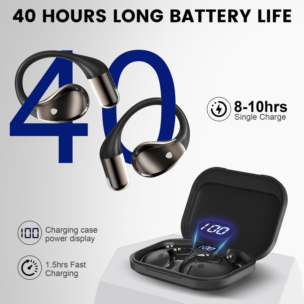 Conyat Open-Ear Headphones IP7 water resistance for sweat and rain resilience.