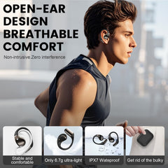 Conyat Open-Ear Headphones open-ear design keeps you aware while listening.