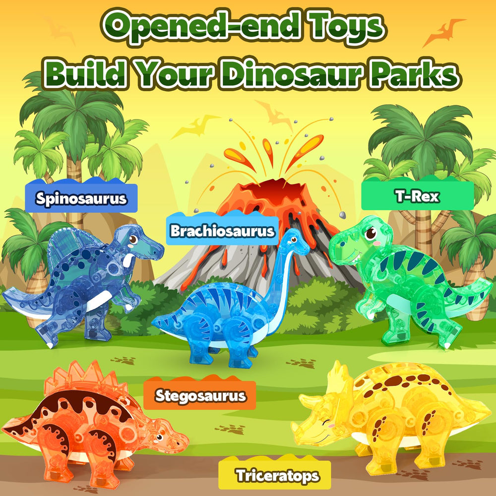 Coodoo Dinosaur Tiles: Stegosaurus back inspires mixed-dinosaur designs