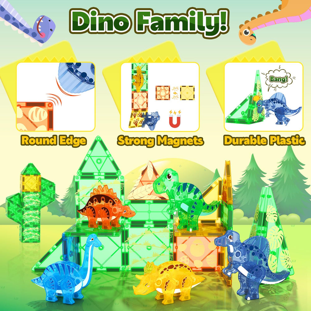 Coodoo Dinosaur Tiles: Triceratops horn enhances mix-and-match play