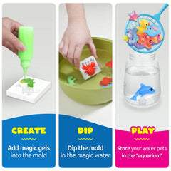 Coodoo vibrant gel colors ready for mixing in molds