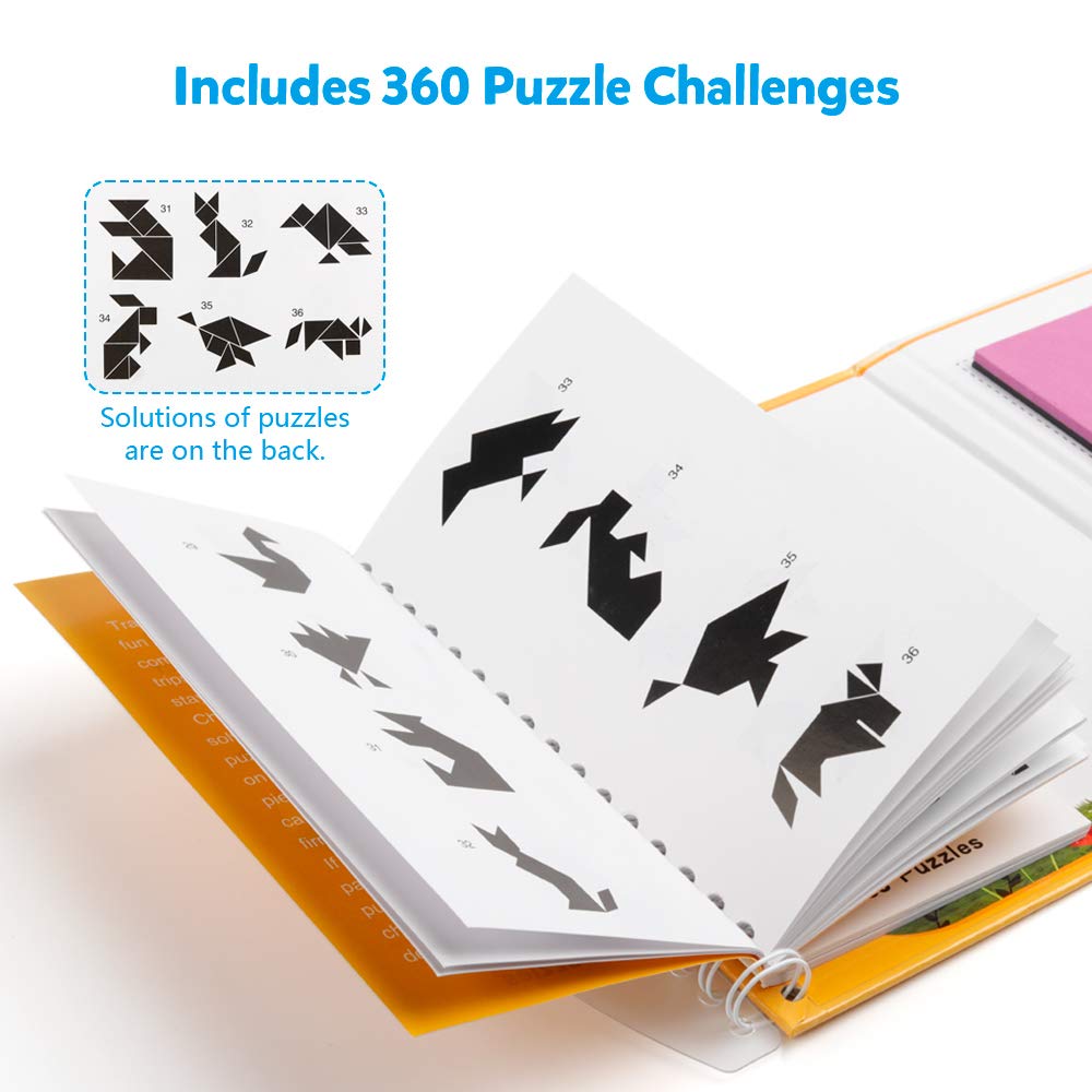 Coogam Travel Tangram magnetic tiles for mess-free, cling-to-surface play