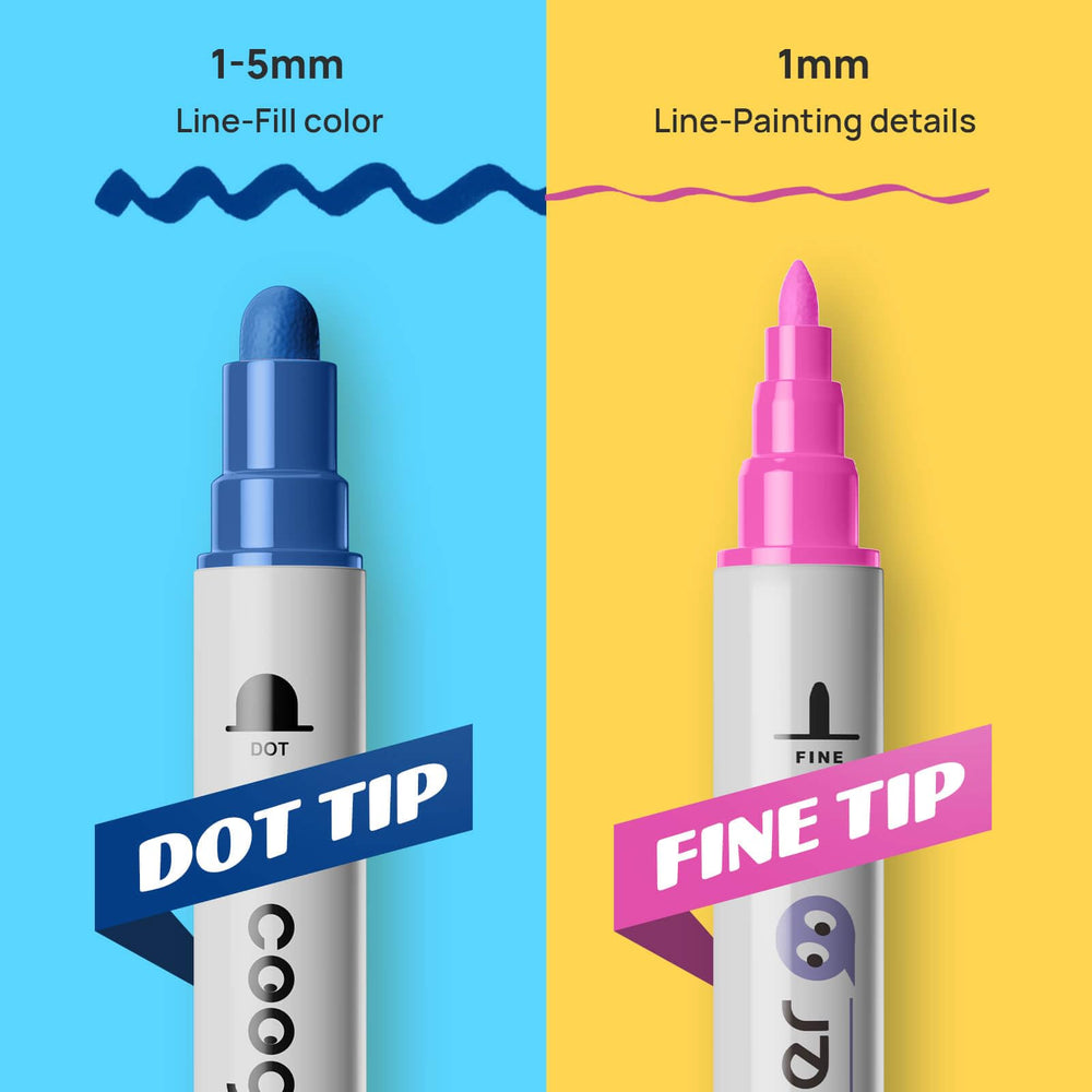 Coogert 24 paint pens extra-fine tip detail work on miniatures