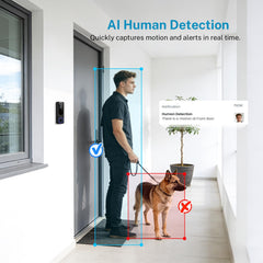 Cookedixo two-way audio doorbell enables real-time conversations with visitors from your phone.