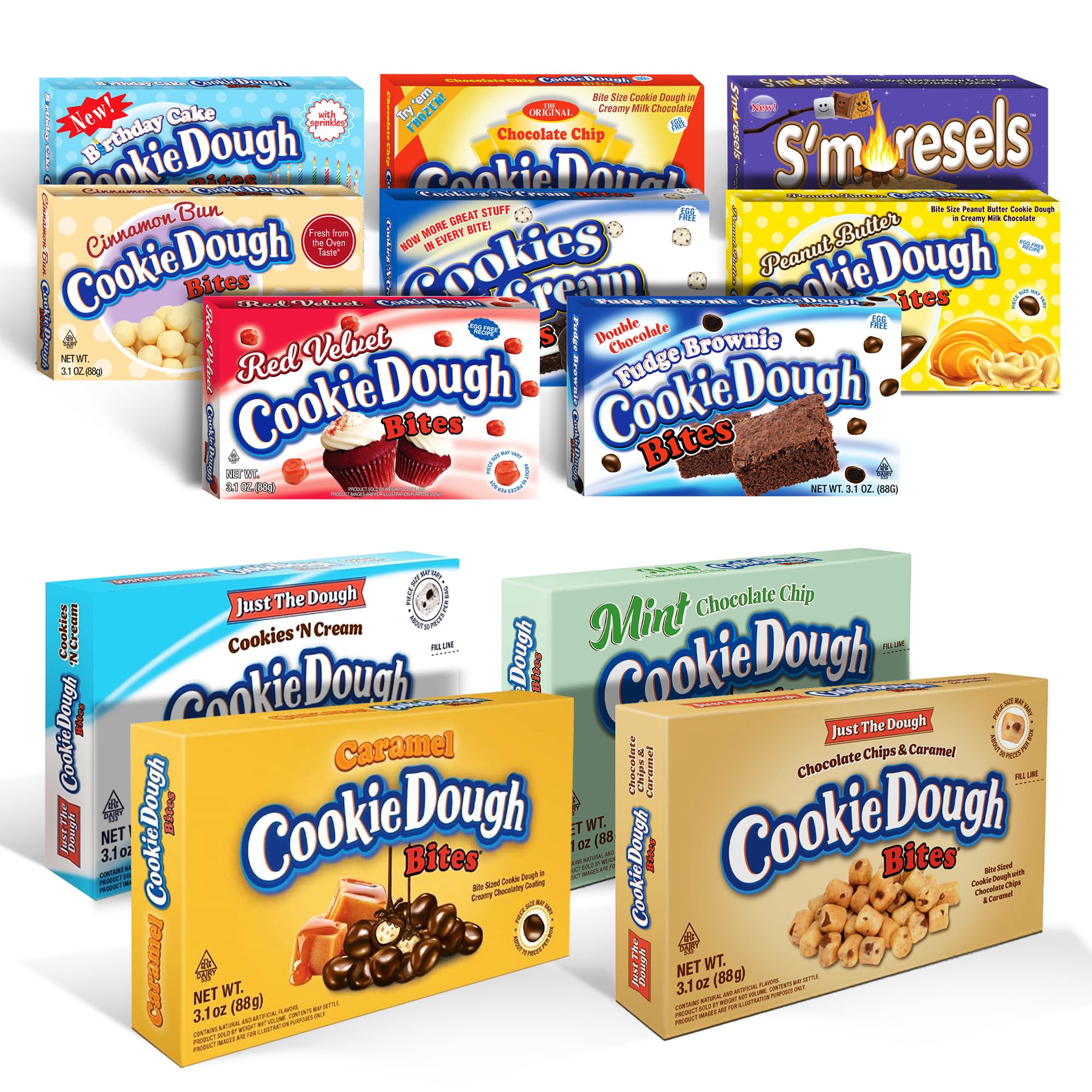 Gift-ready Cookie Dough Bites 3-pack makes gifting or baskets effortless.