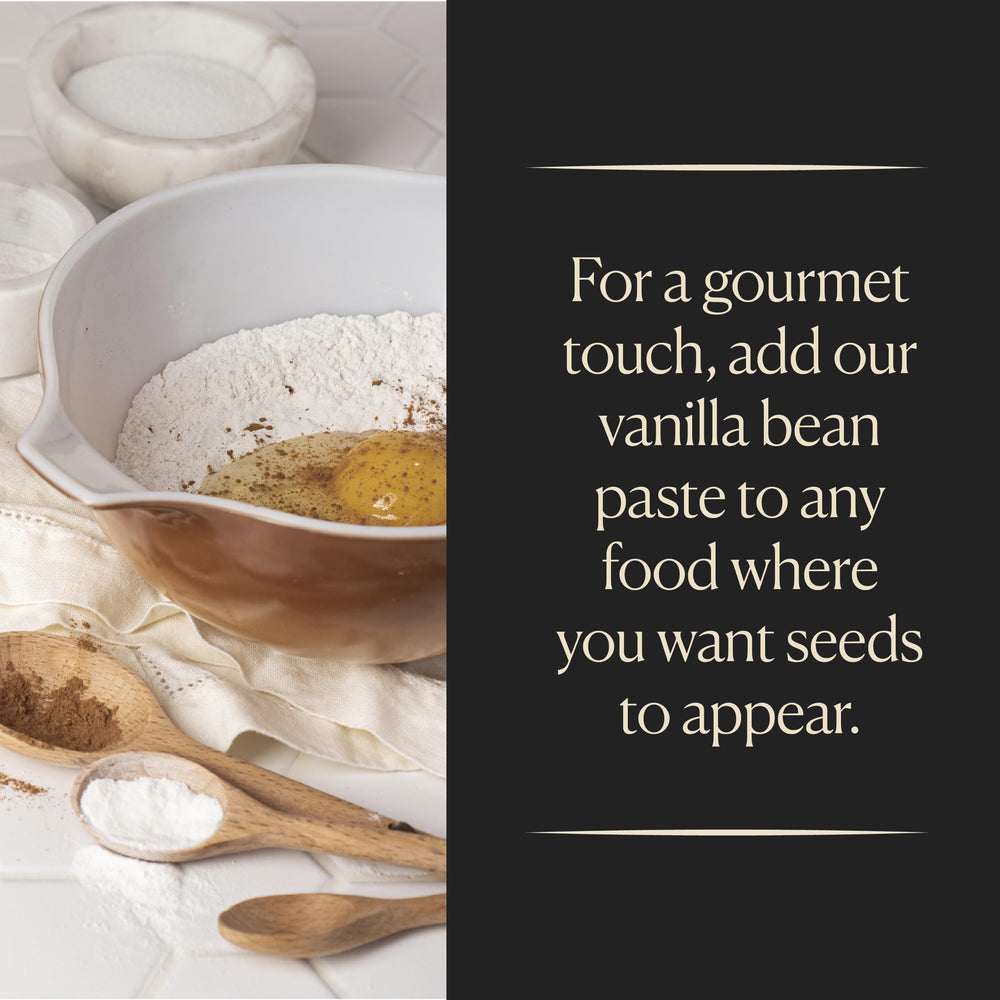 Cook's Vanilla Paste paired with gelato to deepen creamy vanilla notes.