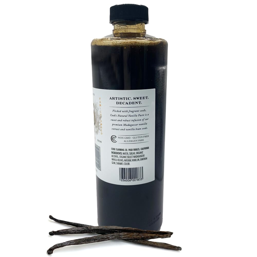 Cook's Vanilla Paste seeds close-up highlighting real vanilla specks.