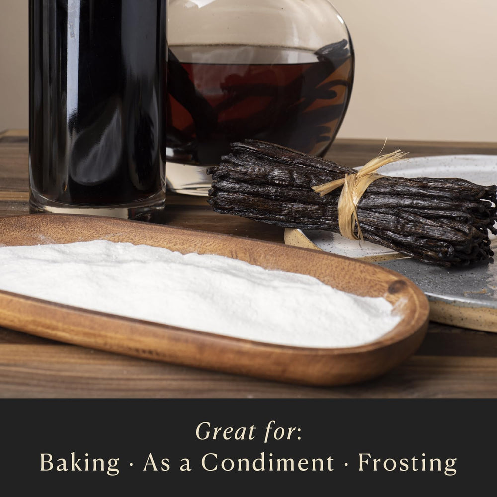 Cook's Vanilla Powder dusted over pastries adds subtle vanilla sweetness.