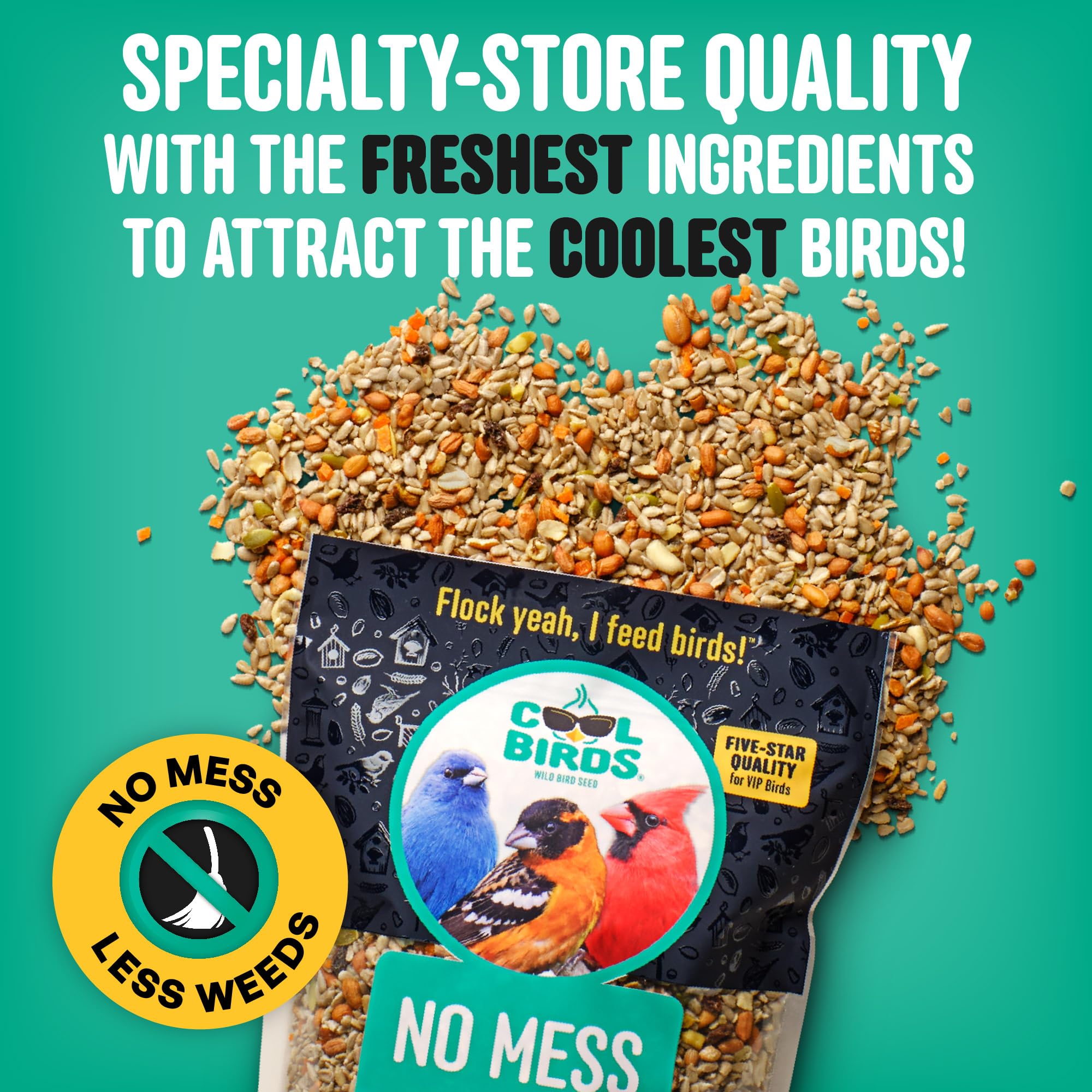Cool Birds No Mess with Fruit peanuts focus for high-energy feeding