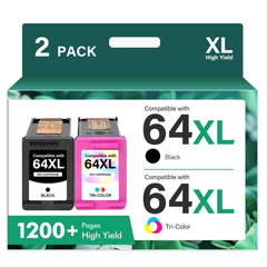 Cool Toner 64XL black ink cartridge for HP printers delivers sharp text and rich blacks.