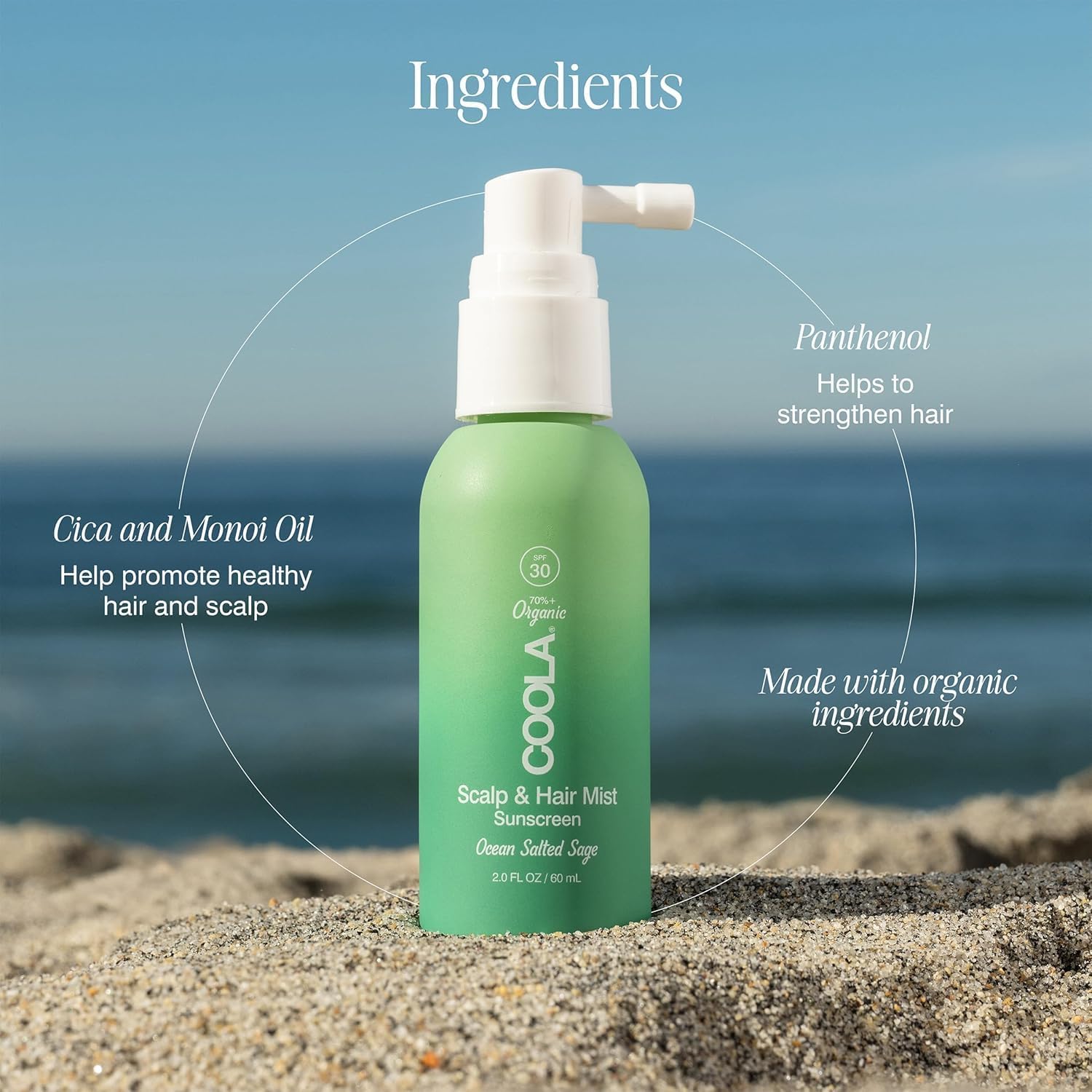 COOLA color protection and UV shielding for vibrant hair during sun exposure.