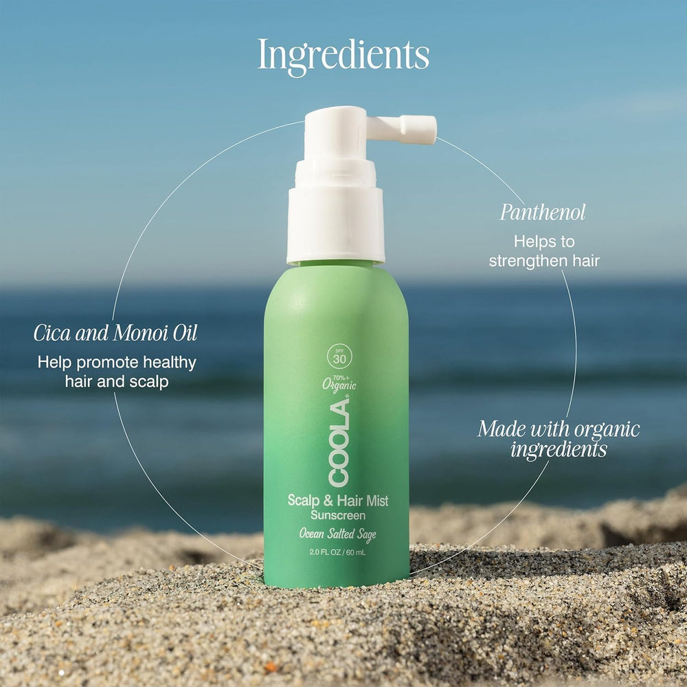 COOLA color protection and UV shielding for vibrant hair during sun exposure.