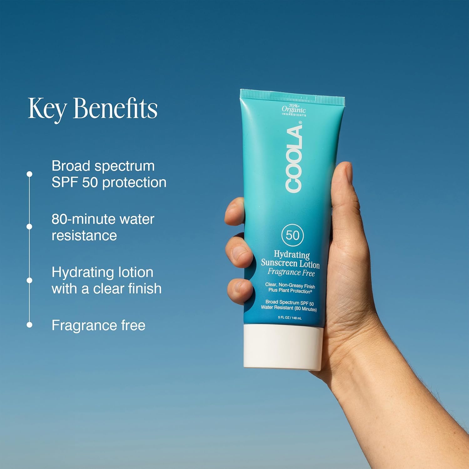 COOLA fragrance-free label indicating gentle daily wear