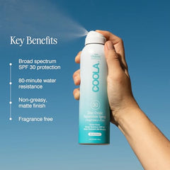 COOLA fragrance-free sunscreen spray ideal for sensitive skin