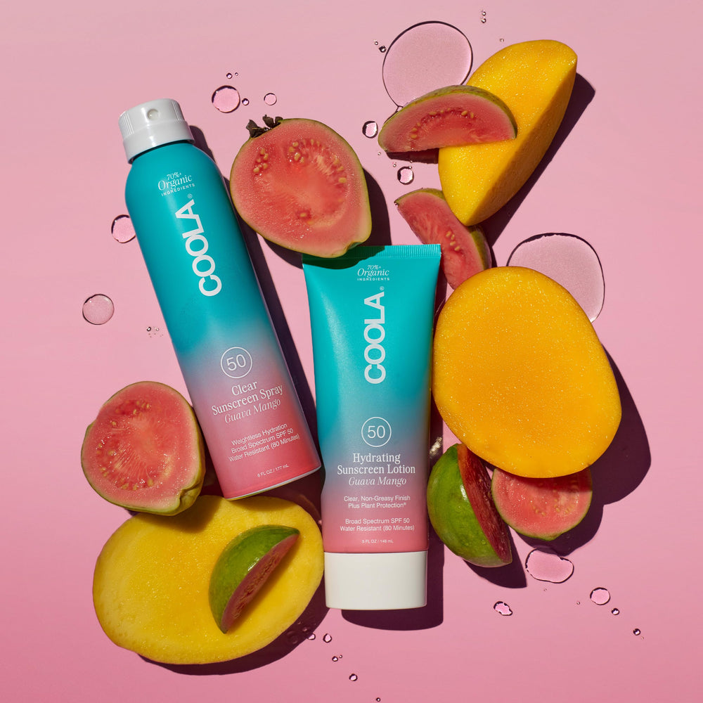 COOLA natural guava mango scent for a refreshing application.