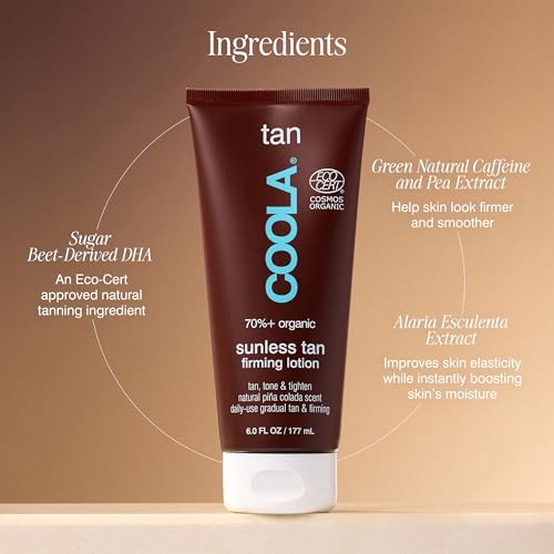 COOLA packaging with pina colada scent appeals to clean beauty enthusiasts.