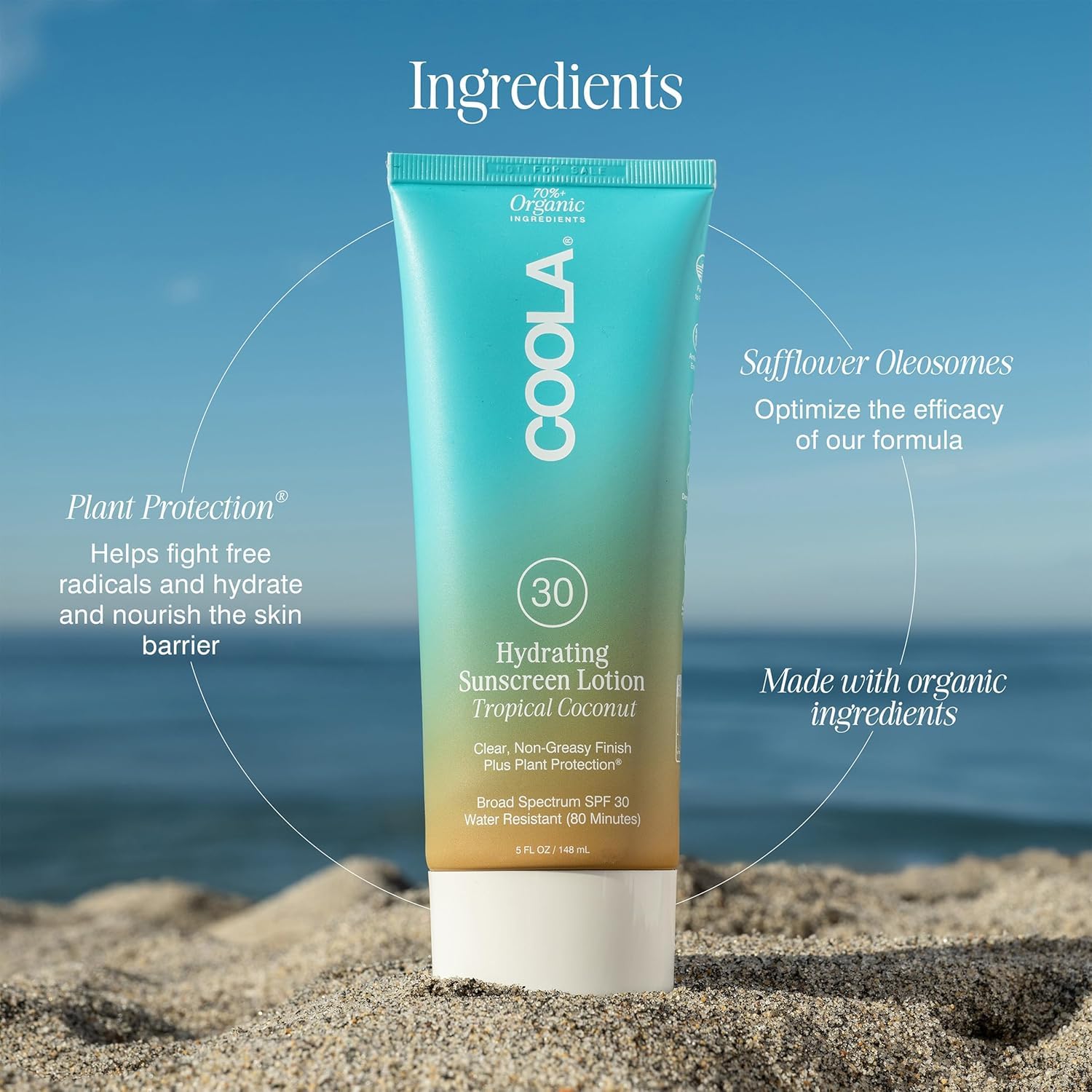 COOLA plant-derived oleosome technology close-up demonstrates enhanced sunscreen performance