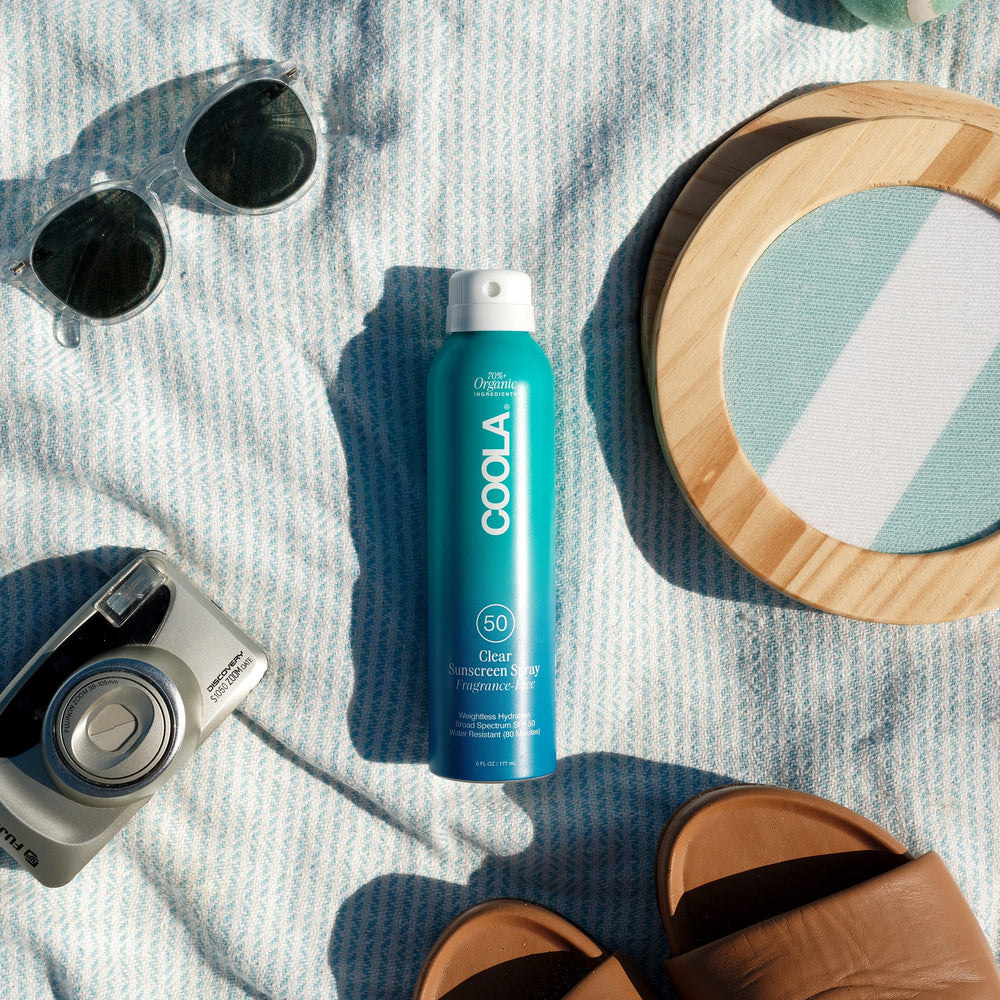COOLA key ingredients providing skin nourishment and fast absorption.
