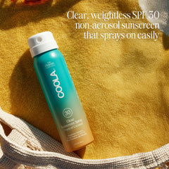COOLA Tropical Coconut scent on skin for a refreshing feel.