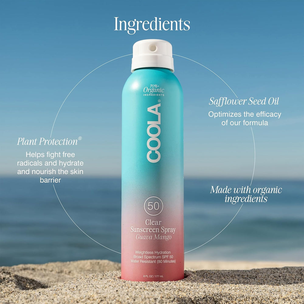 COOLA vegan gluten-free paraben-free label on packaging.