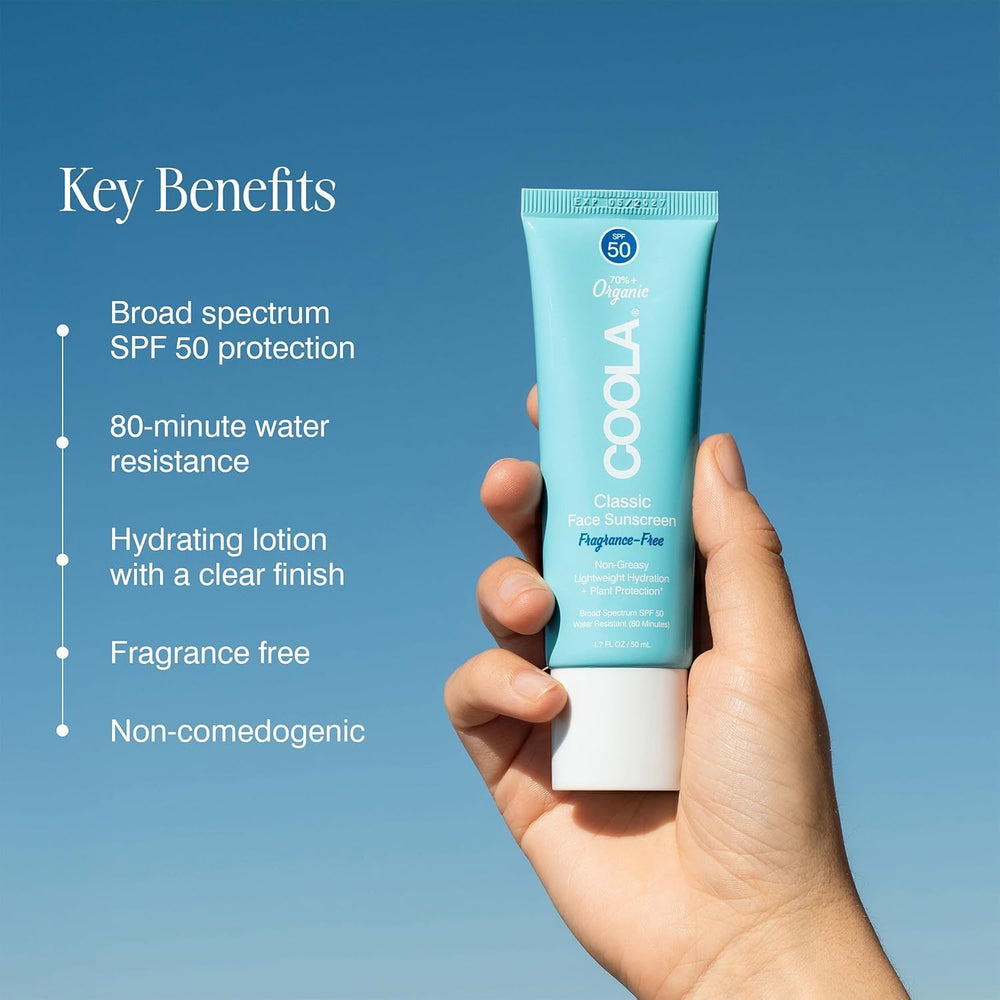 COOLA vegan and gluten-free label highlights clean, plant-based protection