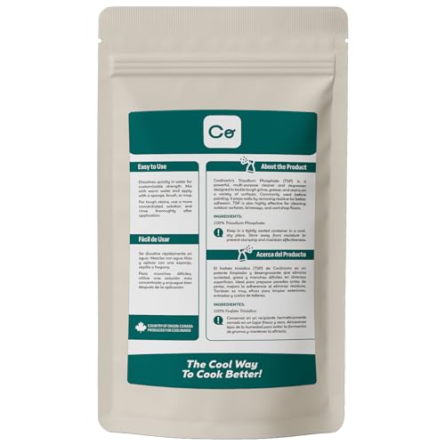 Coolinario TSP dissolves grease and dirt for deep surface cleaning.