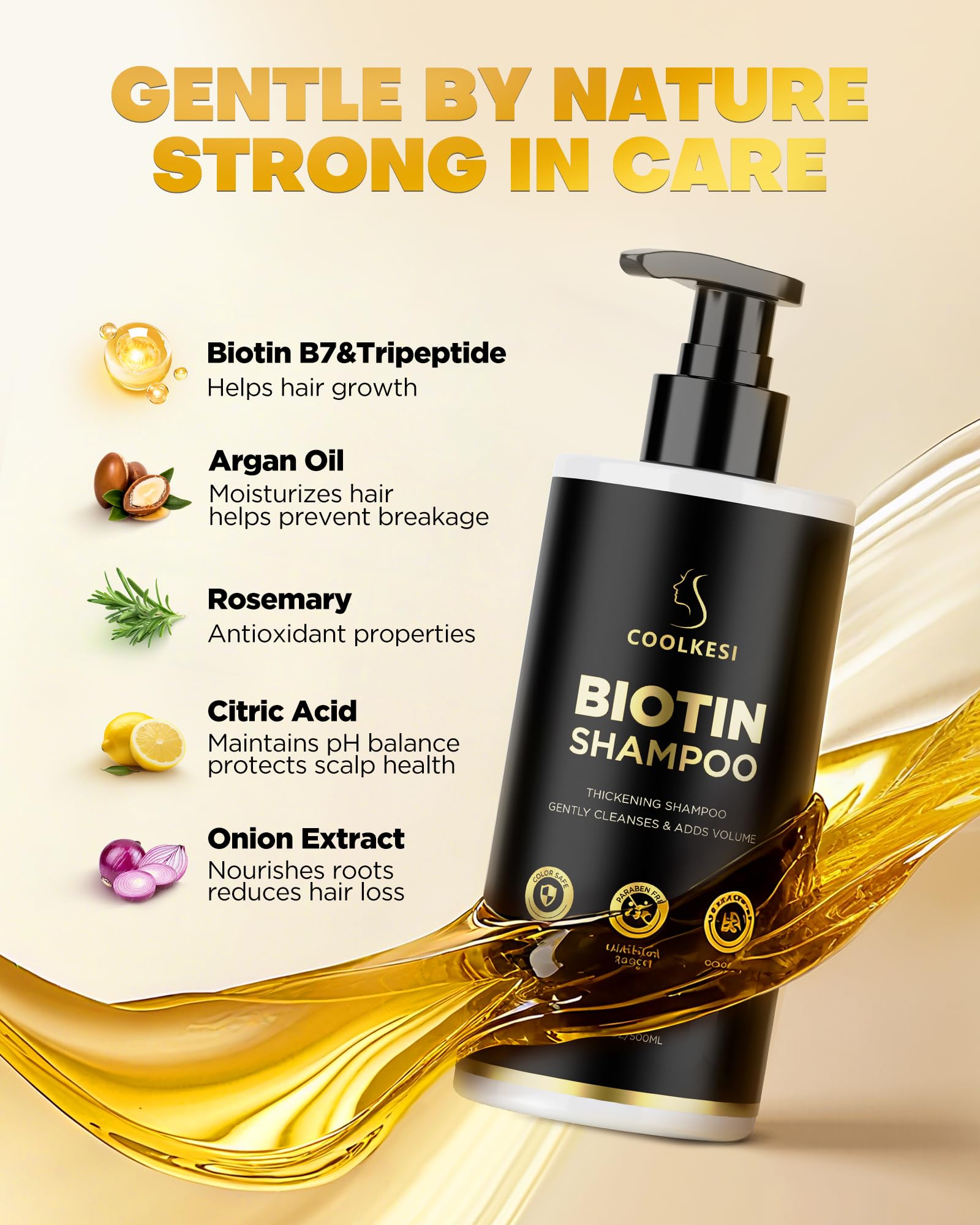COOLKESI Two-in-One Hair Care Set display promoting a simple daily routine.
