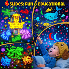 COOLNIGHT Puppy Projector sea animals slide creates underwater adventure visuals.