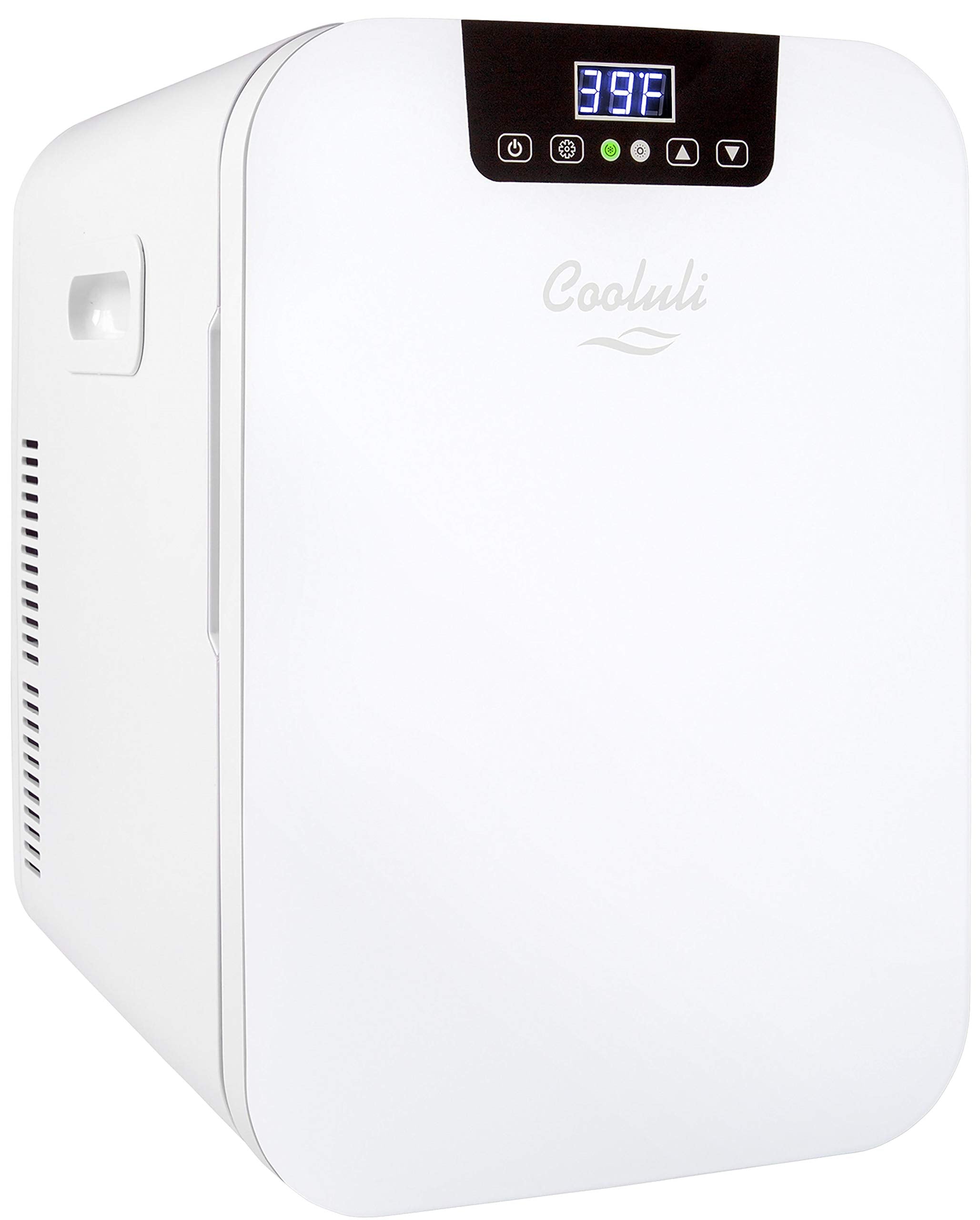 Cooluli Concord 20LDX front view shows a compact, portable mini fridge