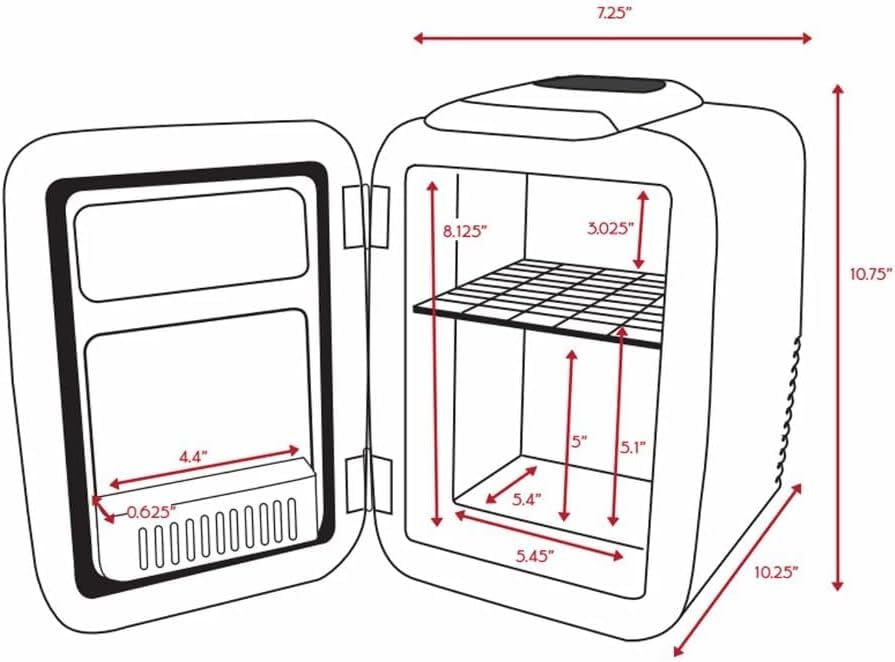 Cooluli Mini Fridge 4L snacks and beverages kept cool on demand