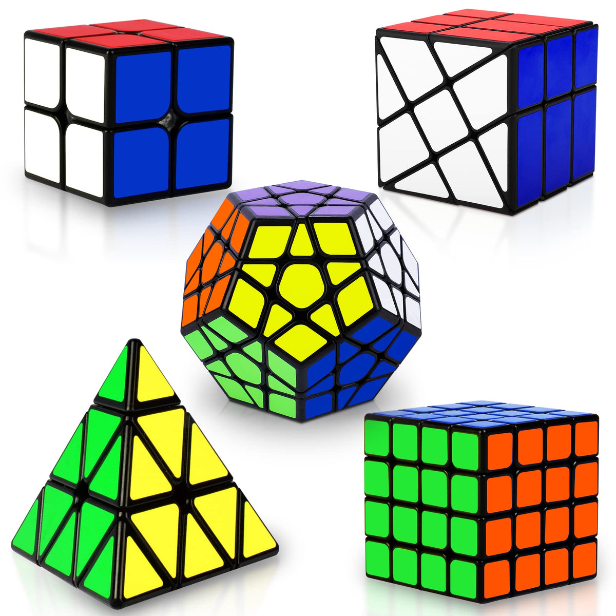 Coolzon speed cube set pack 5 showcases fast turning for smooth cubing sessions.